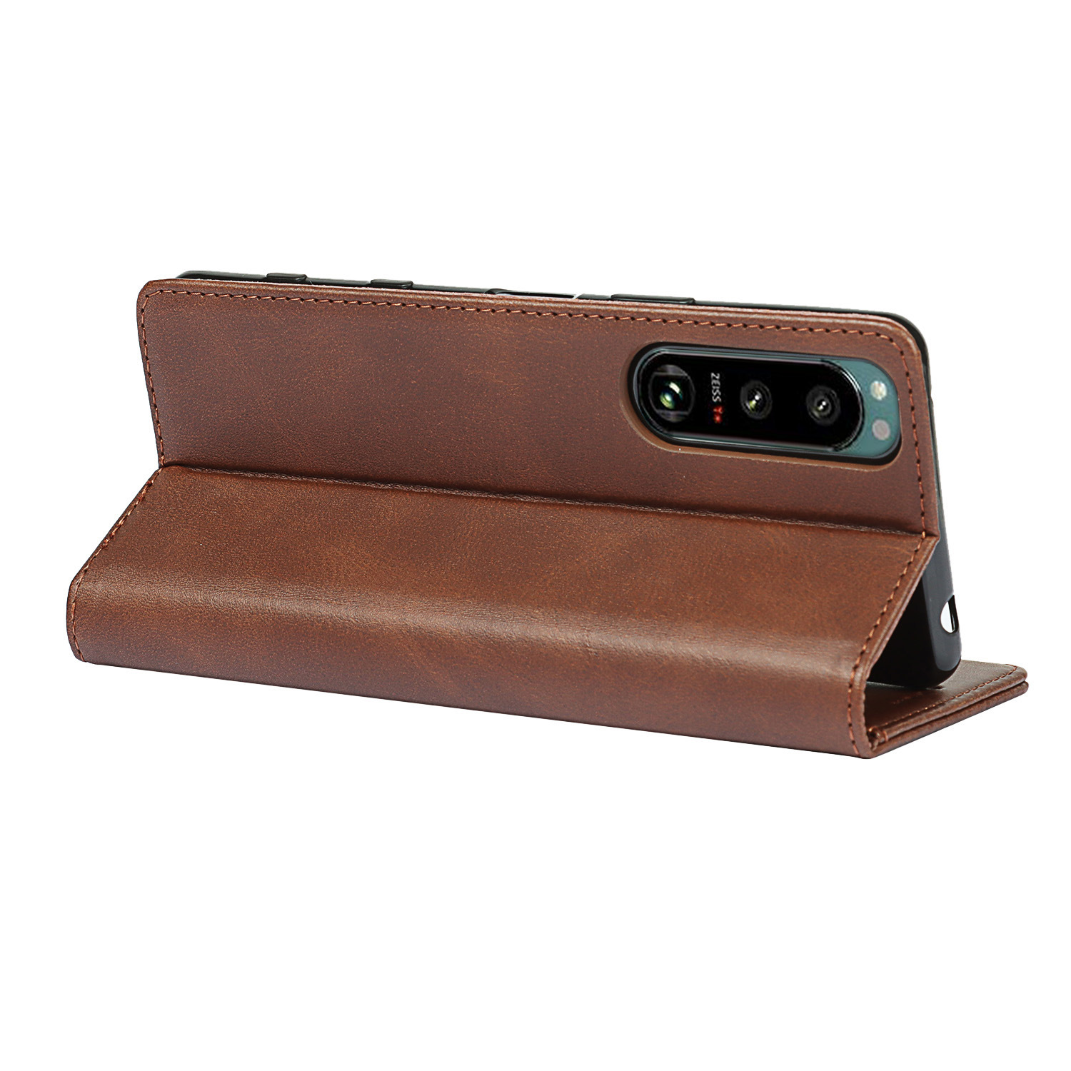 索尼 Xperia 5 III 小牛纹强磁皮套