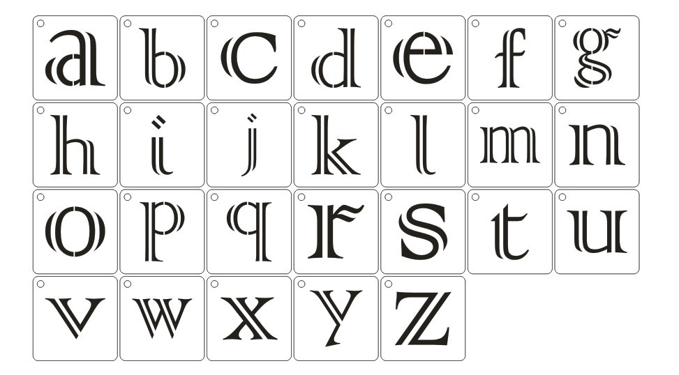 10厘米艺术字大-小写