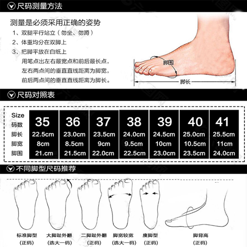 尺码表正版