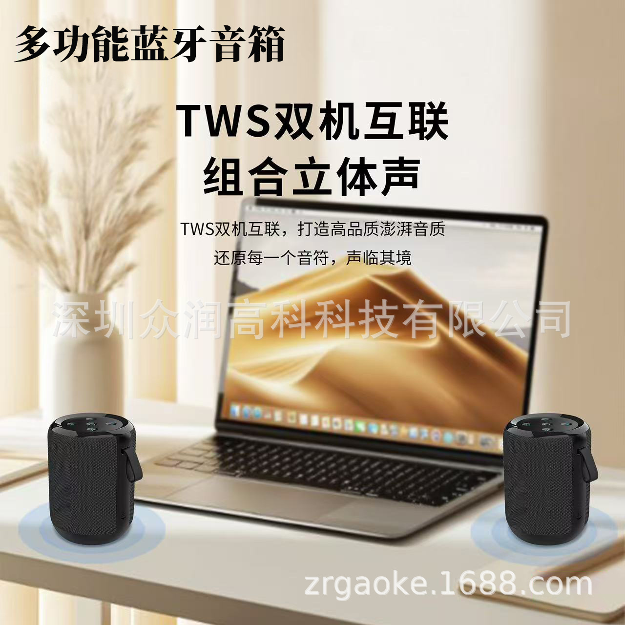 多功能蓝牙音箱 支持TF USB AUX FM