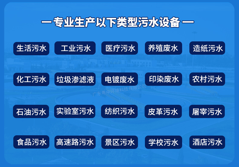 一体化污水处理设备一体生活工业农业医疗地埋式MBR碳钢废水设备厂家生产供应范围