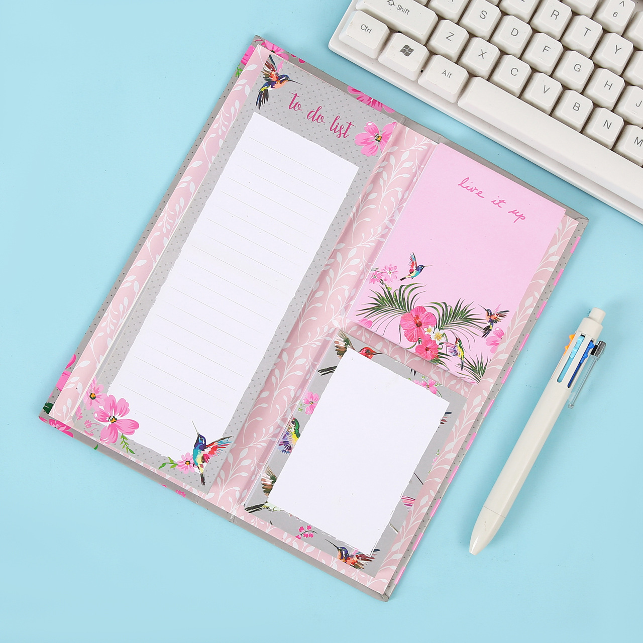 定制组合小清新便利贴学生通用记事备忘录精装本logo定制n次