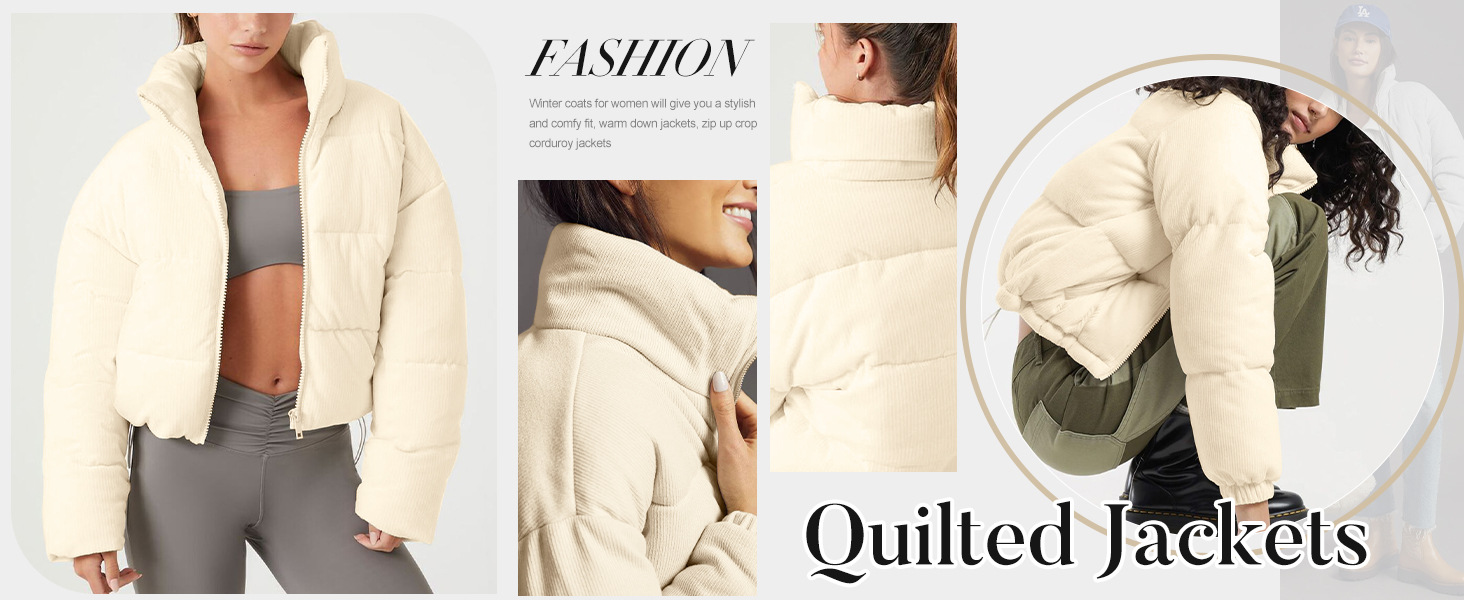 quilted corduroy puffer jackets