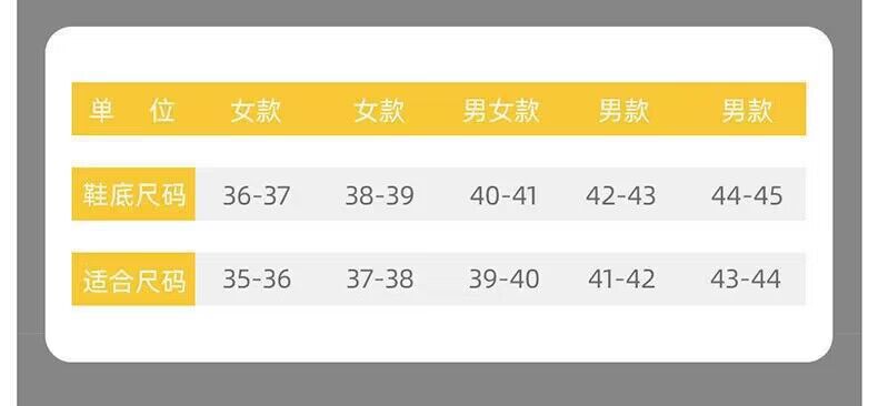 尺码表