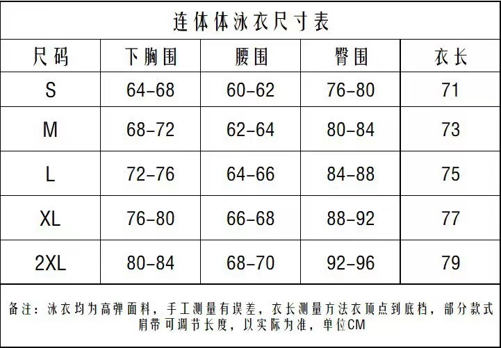 尺寸表