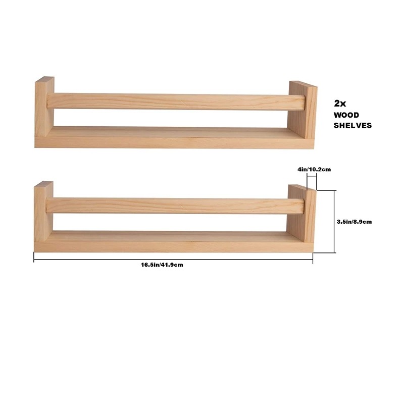 2Pcs-Bookshelf-Natural-Wood-Fl