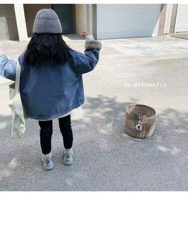 儿童牛仔外套加绒男童详情图05