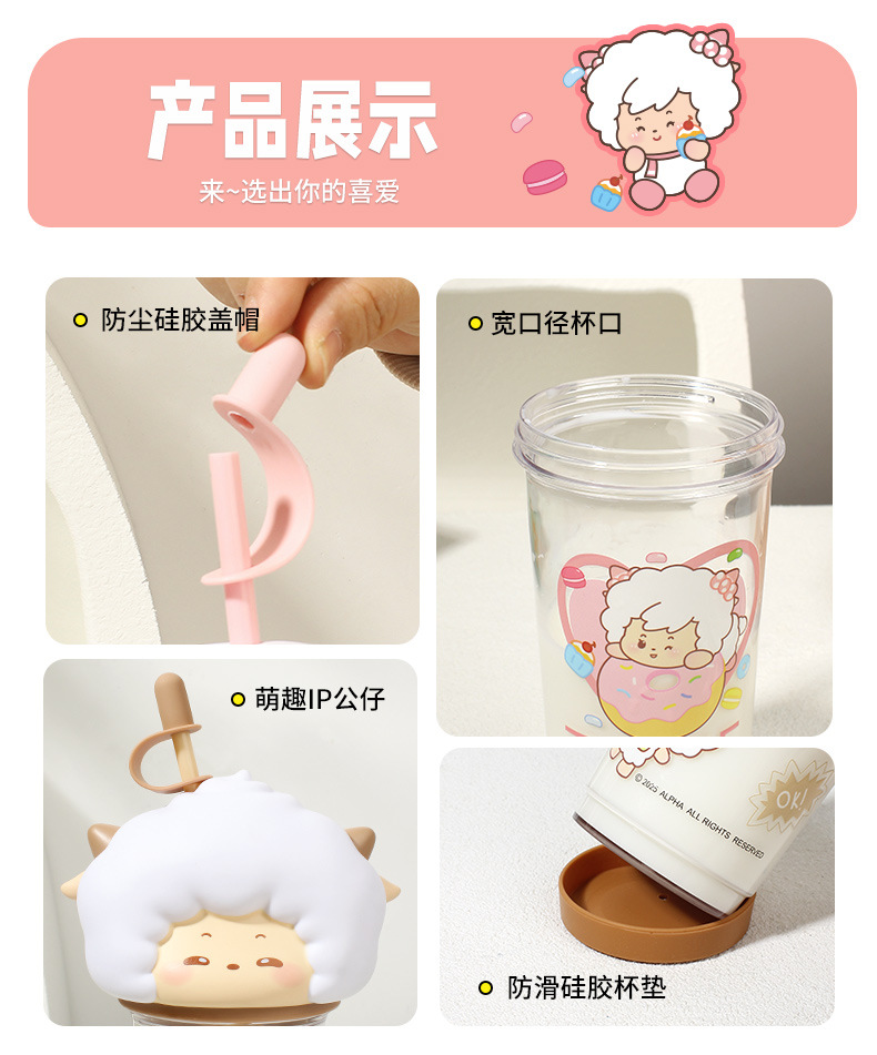 LXY10019喜羊羊与灰太郎乐饮吸管杯