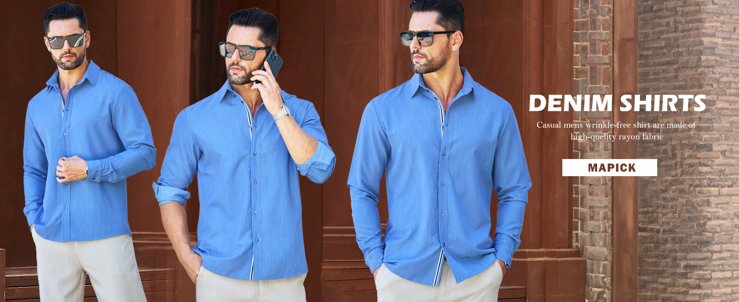 mens long sleeve button down shirt