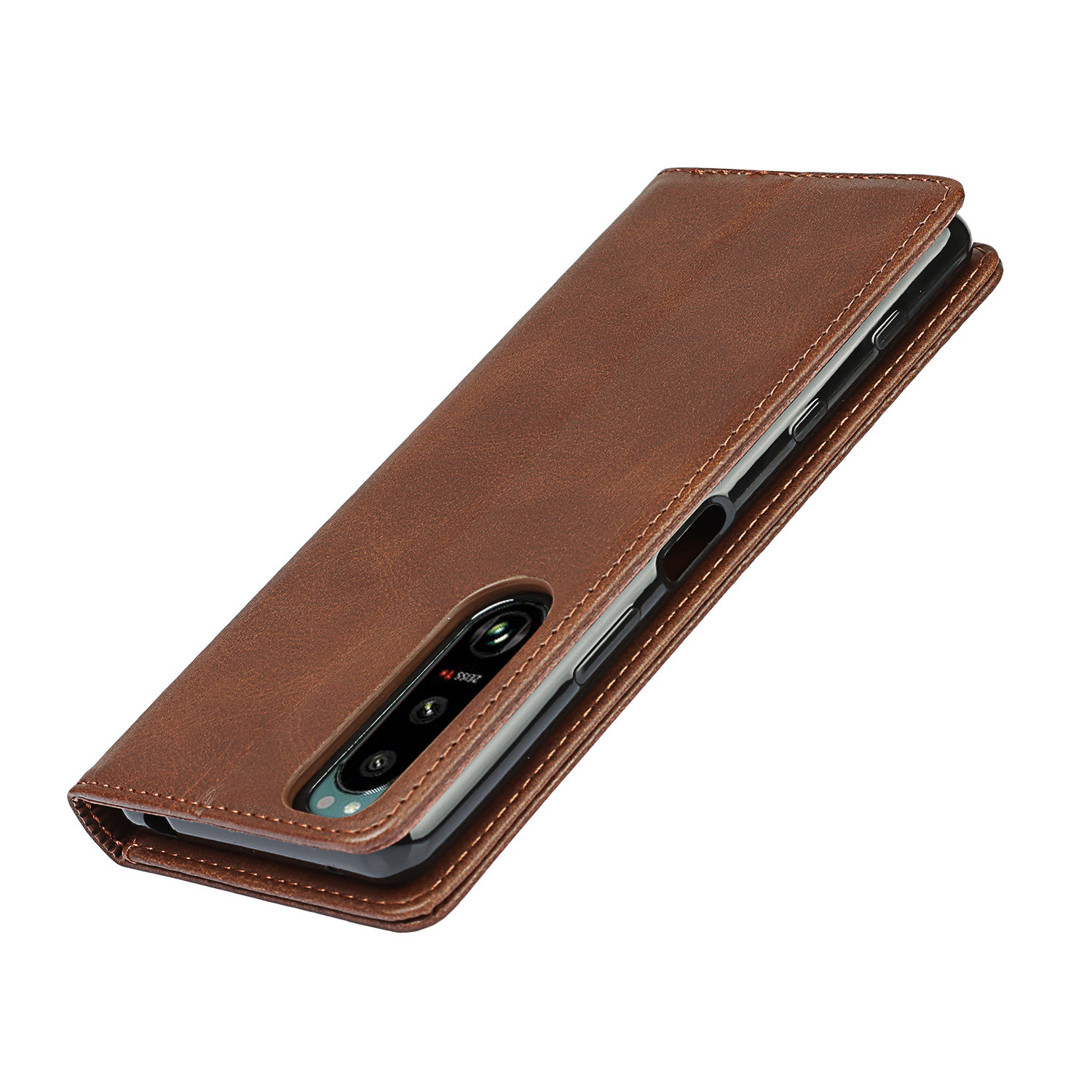 索尼 Xperia 5 III 小牛纹强磁皮套