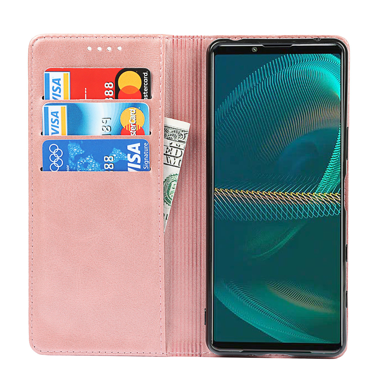 索尼 Xperia 5 III 小牛纹强磁皮套