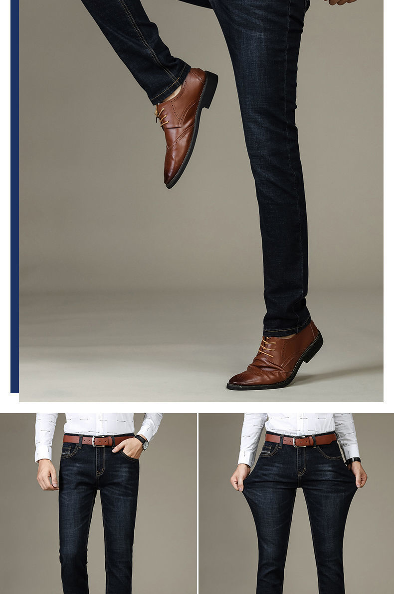 商品详情图_夏季薄款牛仔裤男休闲百搭中年男裤商务弹力男装宽松