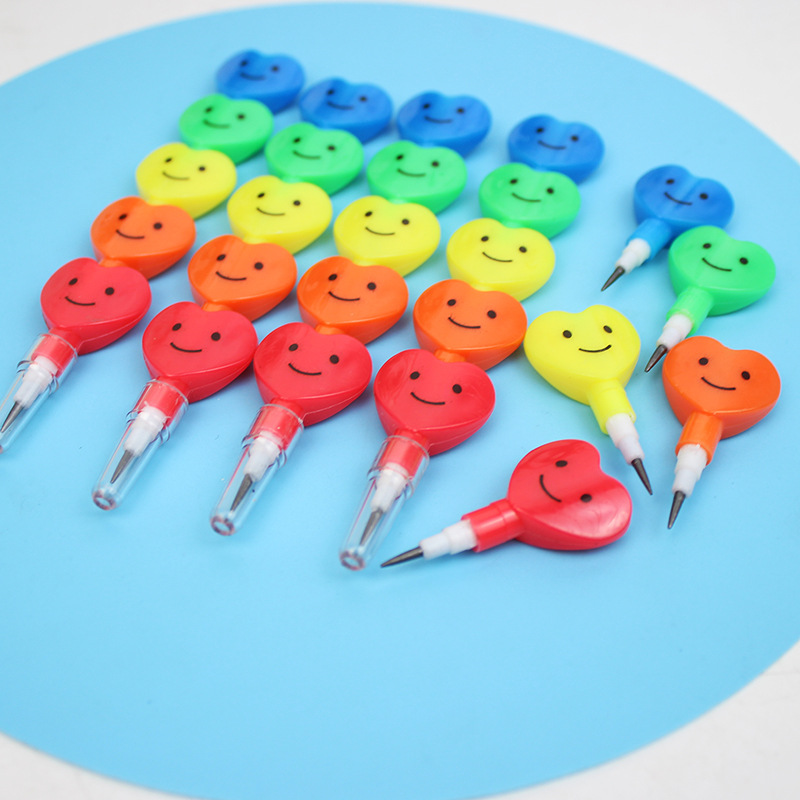 表情爱心五色铅笔A
