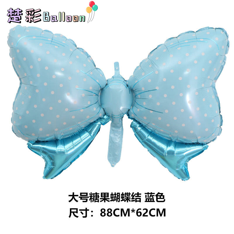 大号糖果蝴蝶结蓝色cc