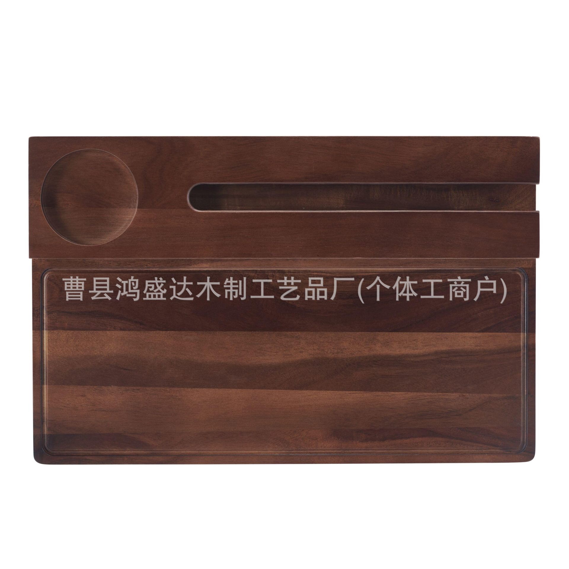 木制红酒酒杯收纳架聚会野餐熟食托盘创意酒吧红酒小吃盘定制lo