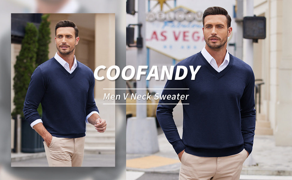 men v neck dress sweater