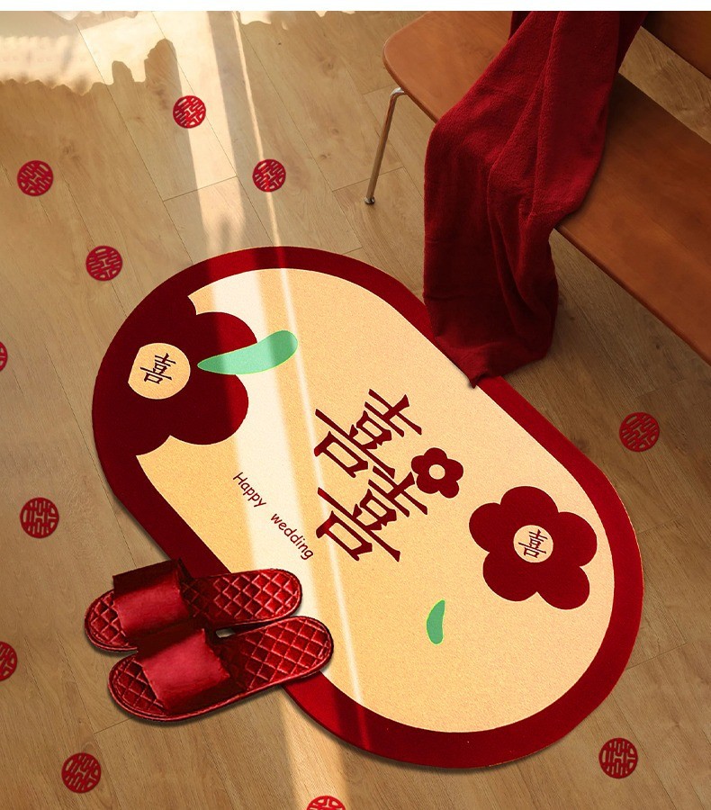 入户门垫,结婚地垫,红门垫,玄关地垫,喜事地垫