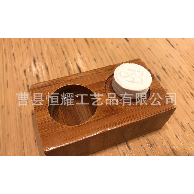 竹制压缩毛巾架桌面小颗粒洗脸巾收纳架跨境热销多孔收纳可定制