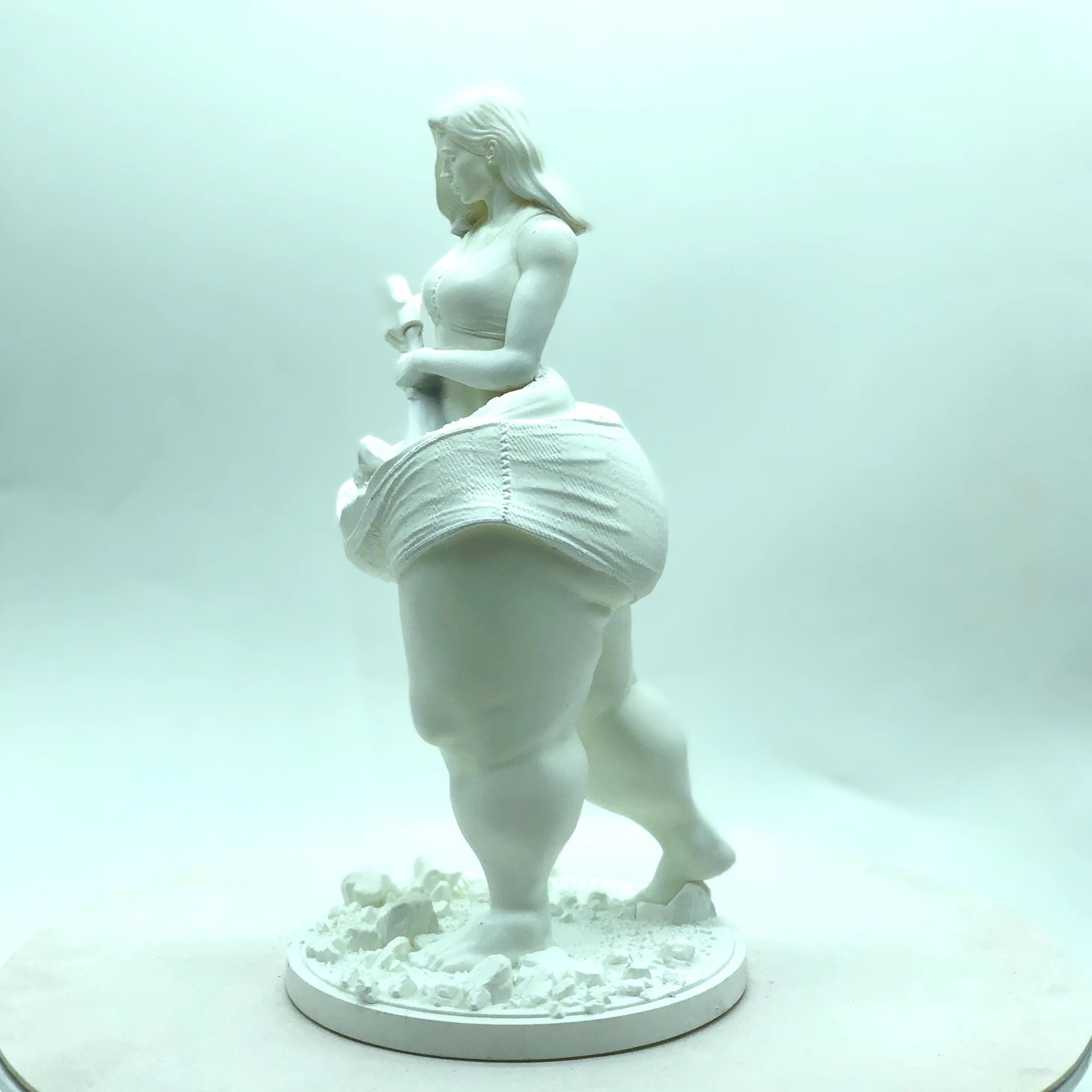 打破脂肪瘦身健美男女雕像装饰摆件健身