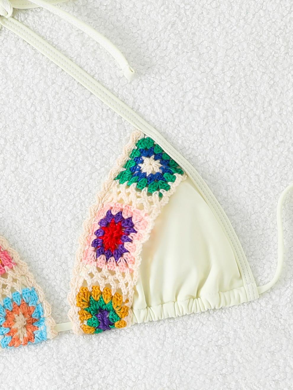 商品详情图_2025欧美新款性感纯色女士市场比基尼复古三点式