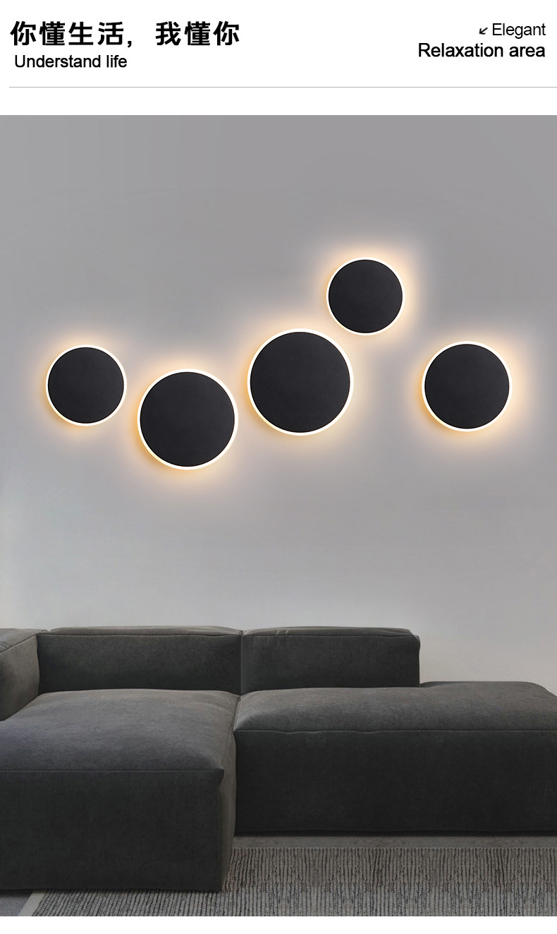 北欧极简LED触摸壁灯 酒店走廊楼梯客厅背景墙床头触控壁灯卧室