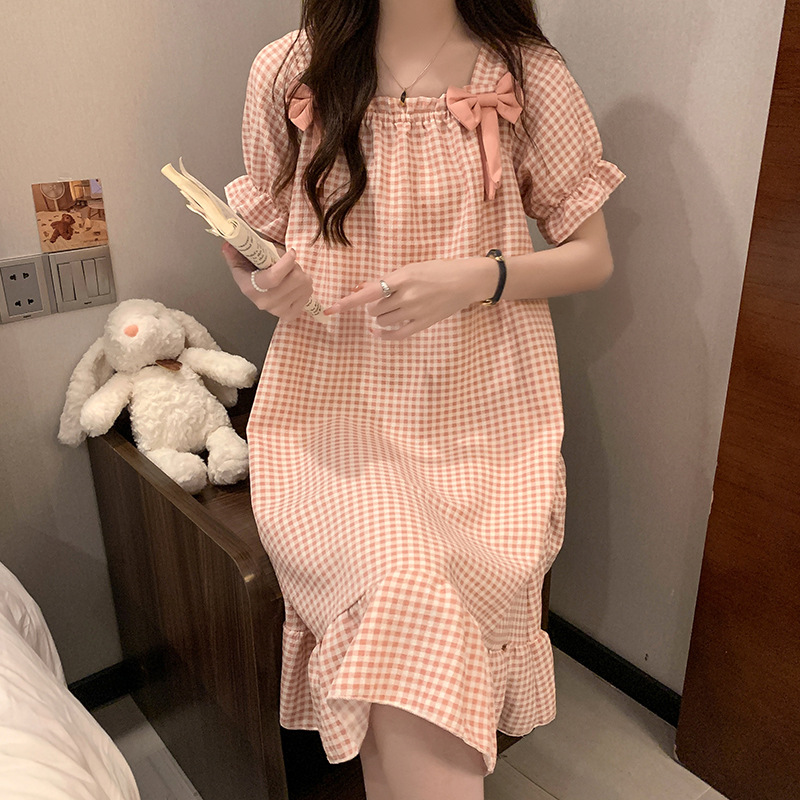 4945-6#蝶结粉格 (3)