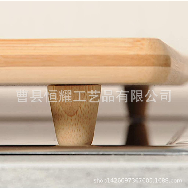 竹制砧板家用厨房炉盖板台面加大揉面案板带木腿牛排披萨板可定制