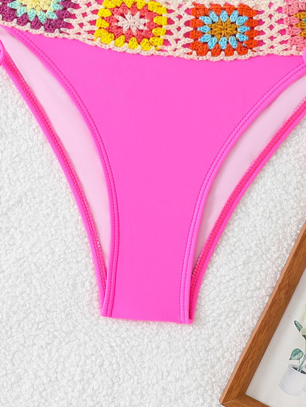 商品详情图_2025欧美新款性感纯色女士市场比基尼复古三点式