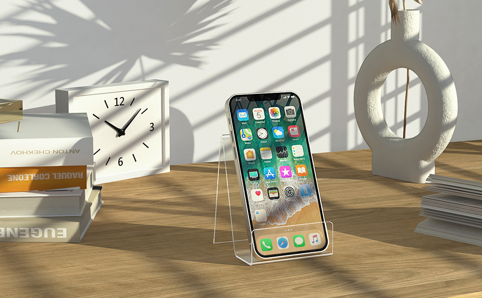 Acrylic Book Display Stand Clear Easel with Ledge Tablet Holder for Displaying Books