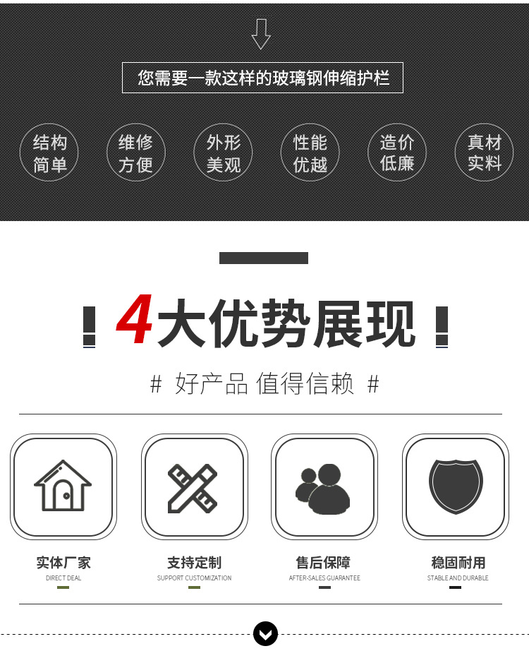 玻璃钢可折叠伸缩围栏可移动式隔离管式绝缘伸缩围栏安全防护栏