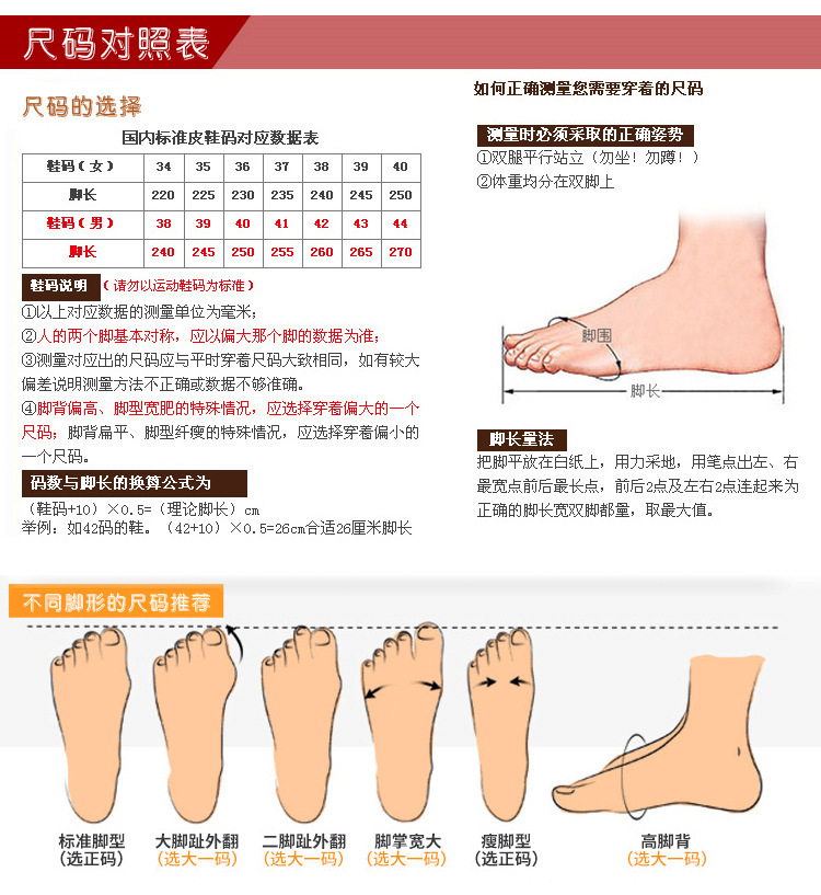 尺码表11
