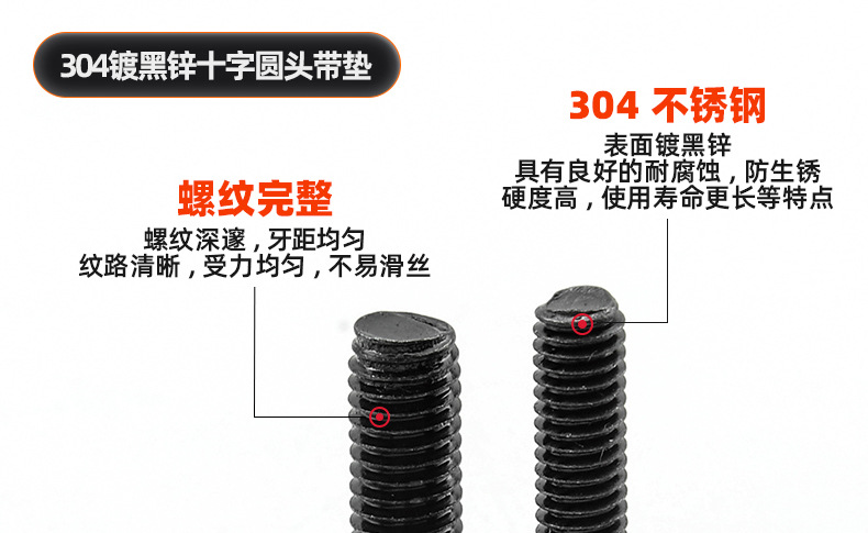 304不锈钢镀黑锌十字圆头带垫螺丝_03_10.jpg