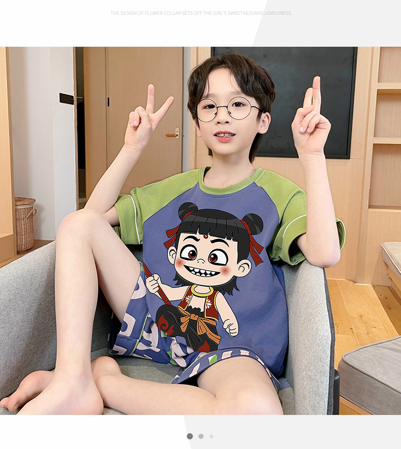复制_2025新款儿童哪吒睡衣男童春夏季款短袖.jpg