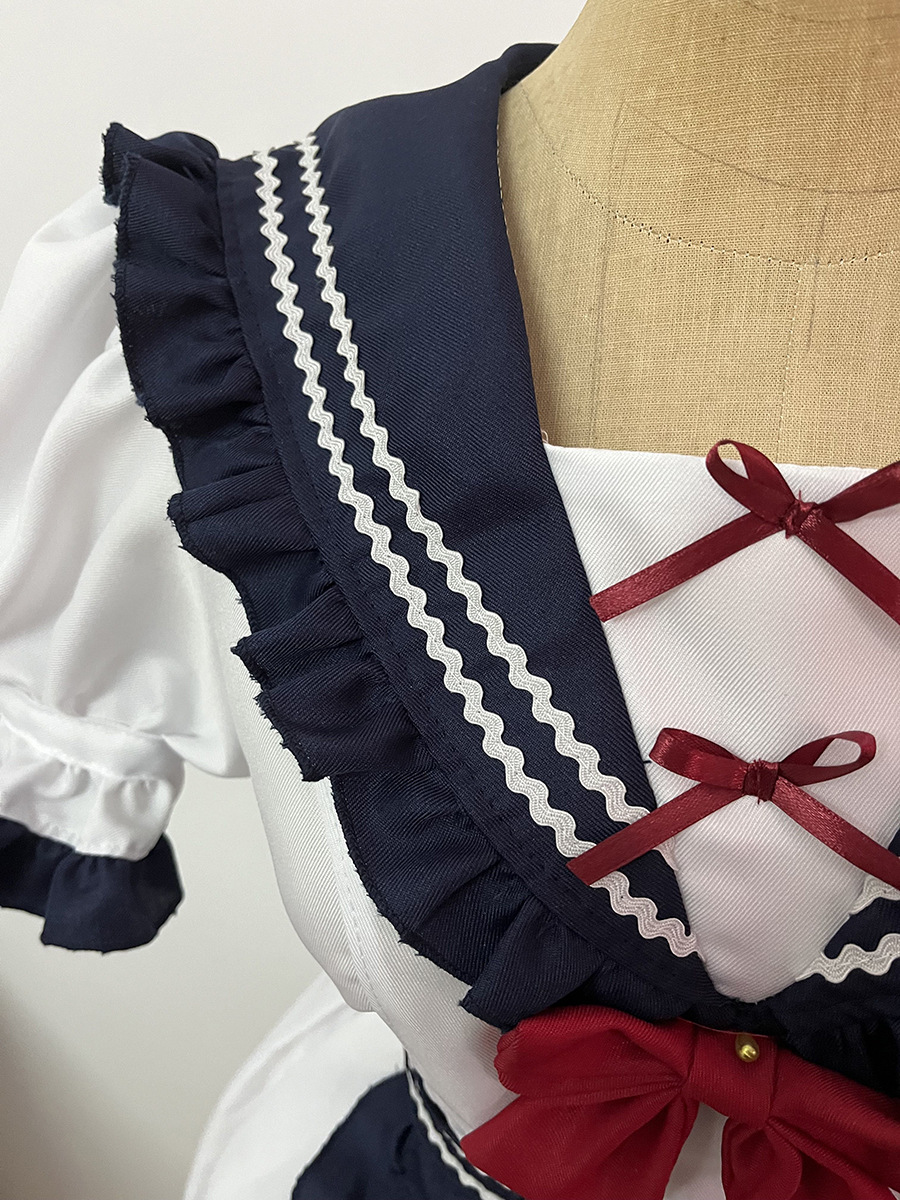 2034 海军裙 围裙 帽子 (11)