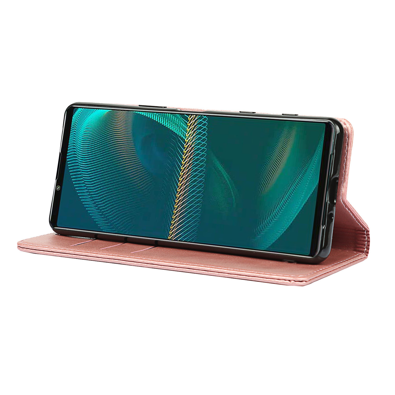 索尼 Xperia 5 III 小牛纹强磁皮套