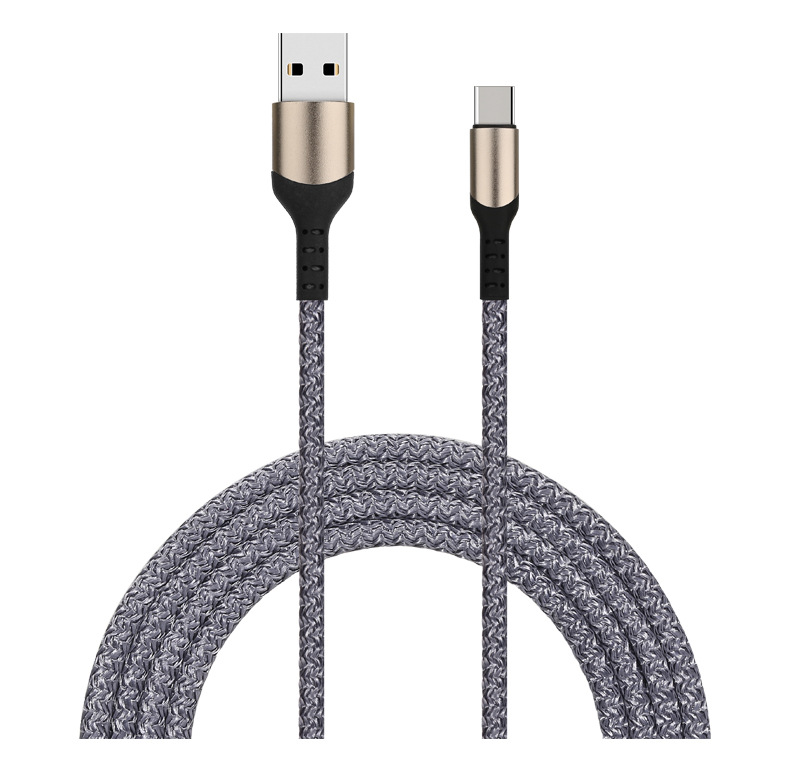 新款编织加长数据线2米/3米手机充电线 快充3A适用type-c安卓ip12