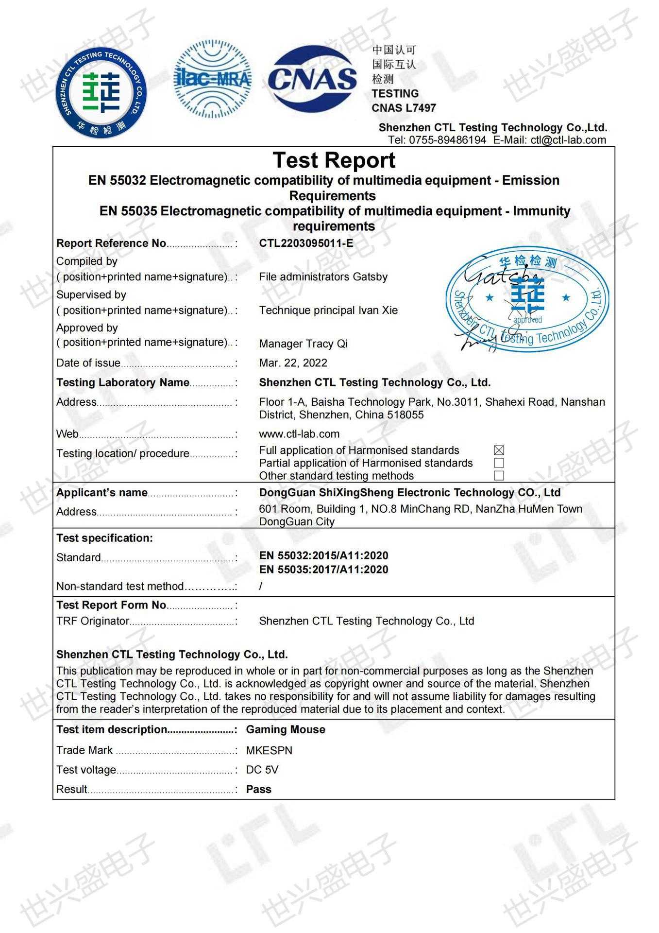 CTL2203095011-E  Tes