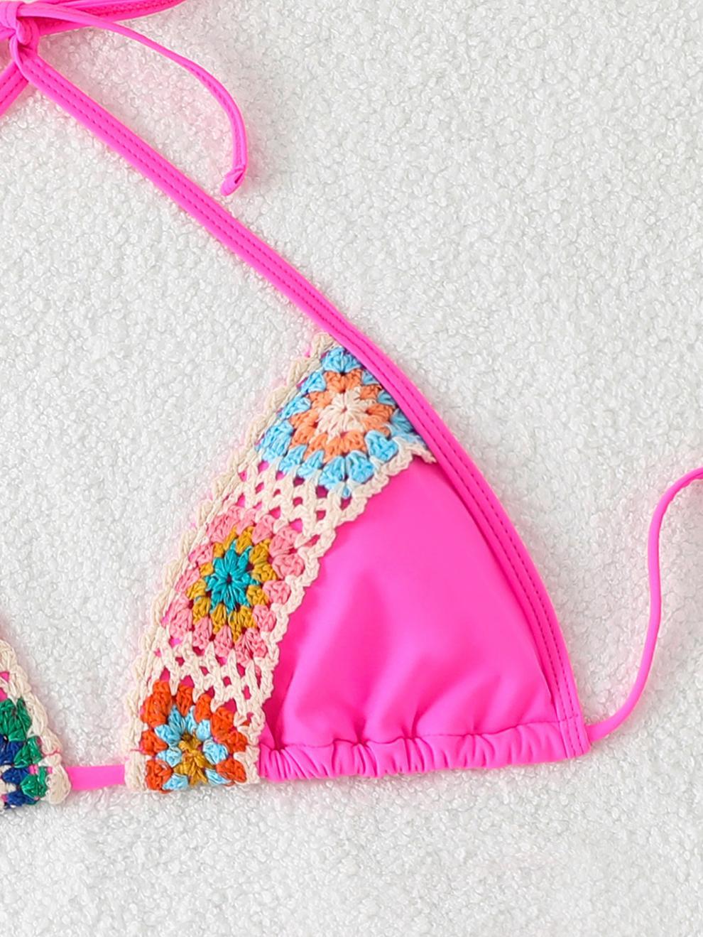 商品详情图_2025欧美新款性感纯色女士市场比基尼复古三点式