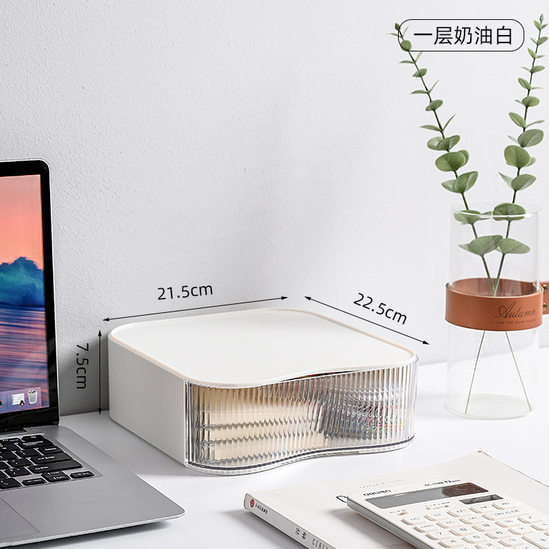 SKU-01-8819 奶油白【大号】透明款