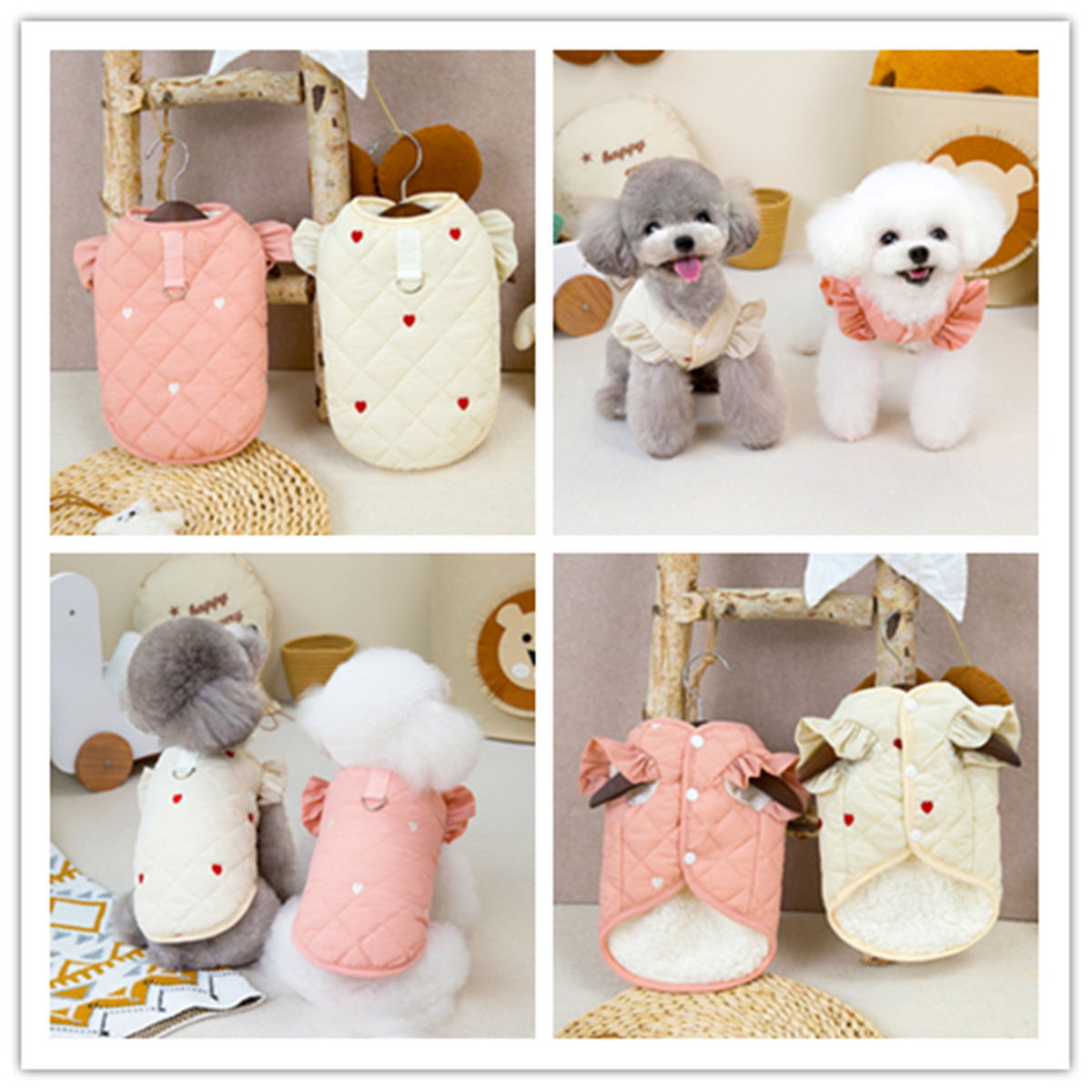 24爱心飞袖棉背心