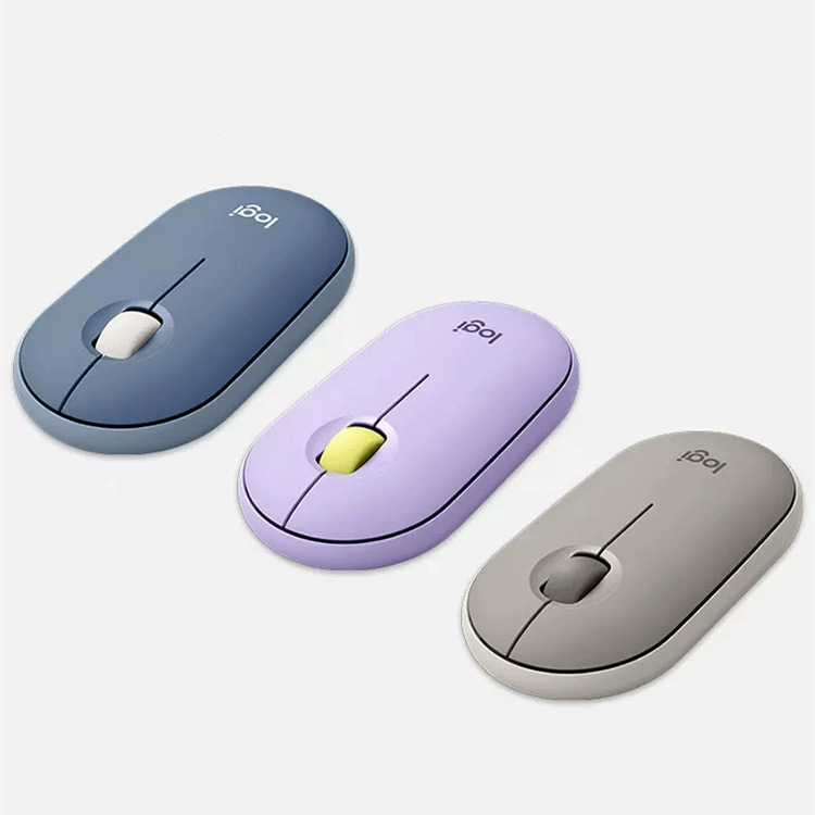 罗技PEBBLE鹅卵石无线蓝牙鼠标轻薄静音办公笔记本平板电脑