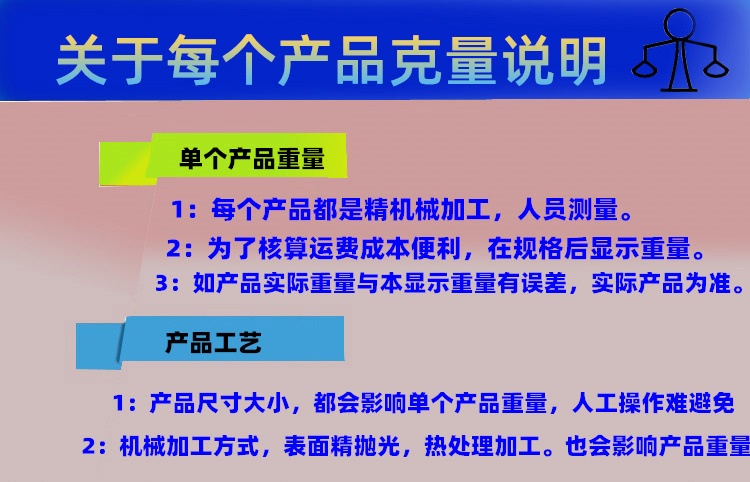 产品重量说明