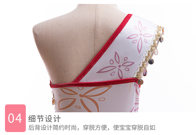 热款海洋奇缘2莫阿娜cosplay同款毛伊连衣裙女童表演礼服