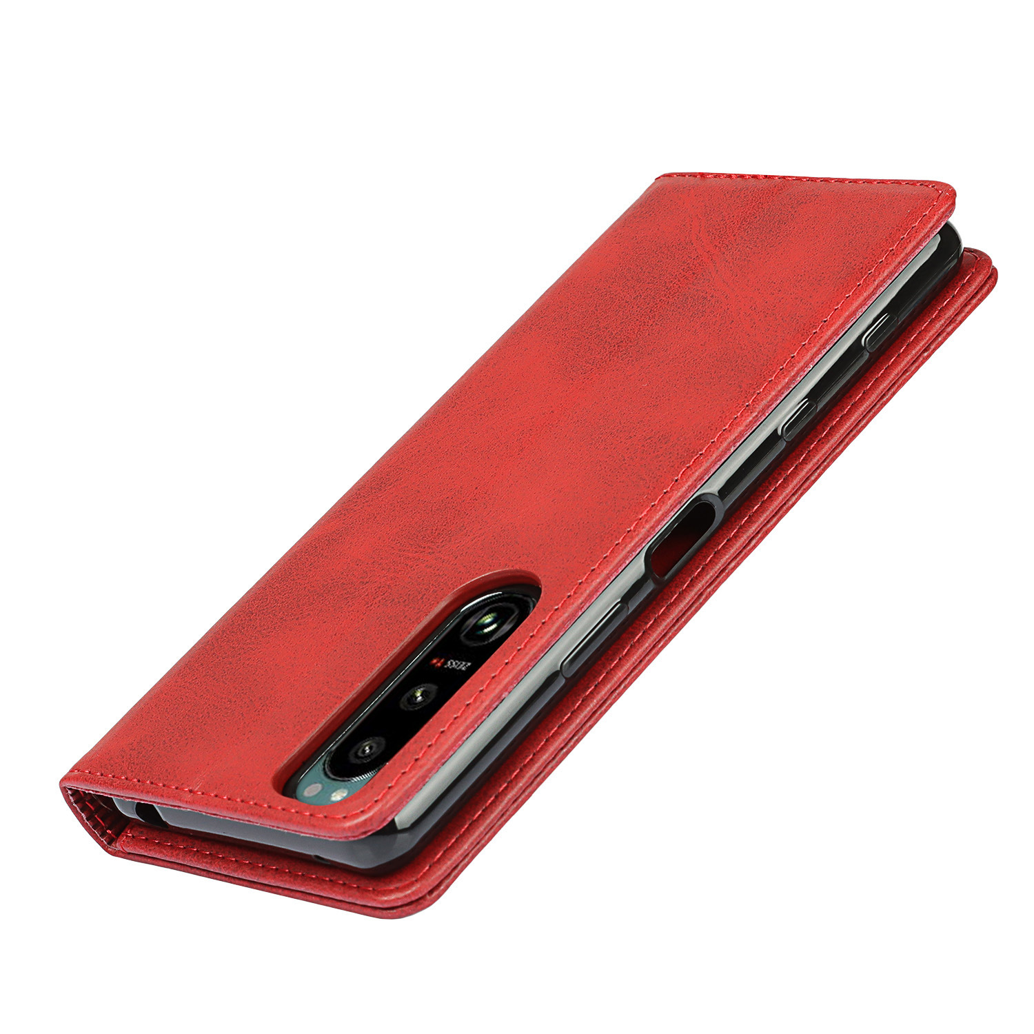 索尼 Xperia 5 III 小牛纹强磁皮套