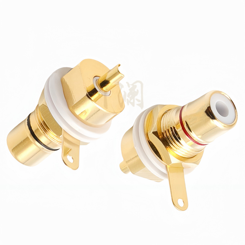 RCA母座带螺母垫片4