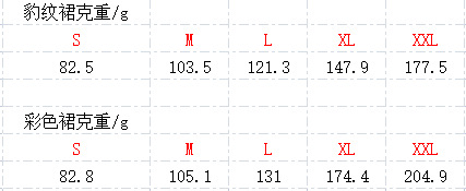 彩色裙豹纹裙重量.png