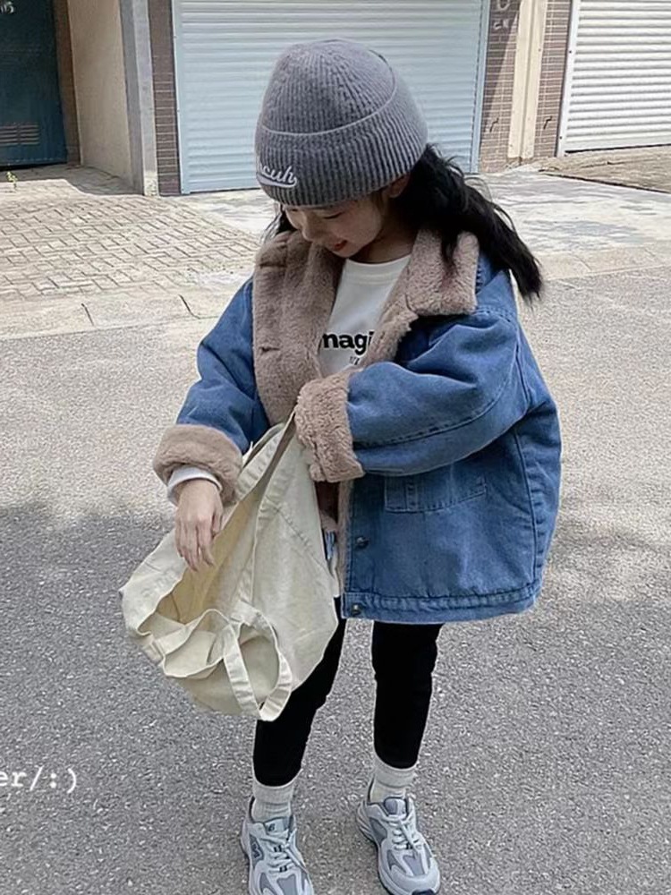 儿童牛仔外套加绒男童_主图03