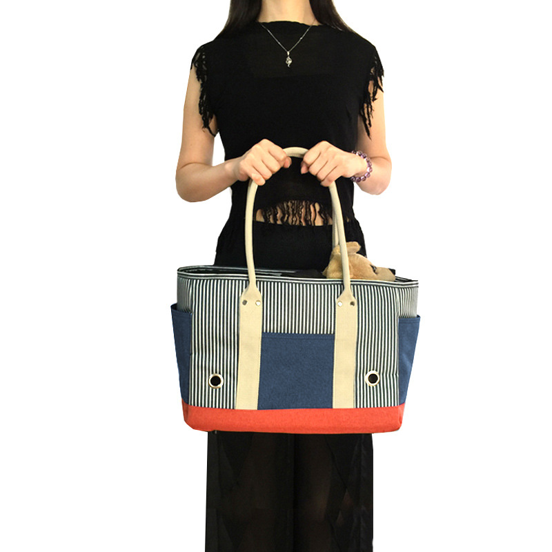 I2-002条纹宠物手提包蓝色-011