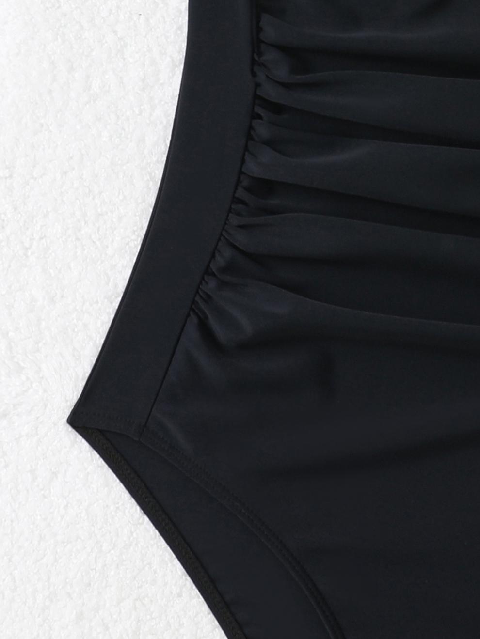 商品详情图_25亚马逊爆款露背连体比基尼褶皱复古欧美时尚性感