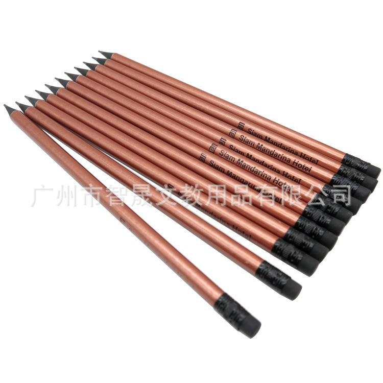 玫瑰金黑木铅笔 4